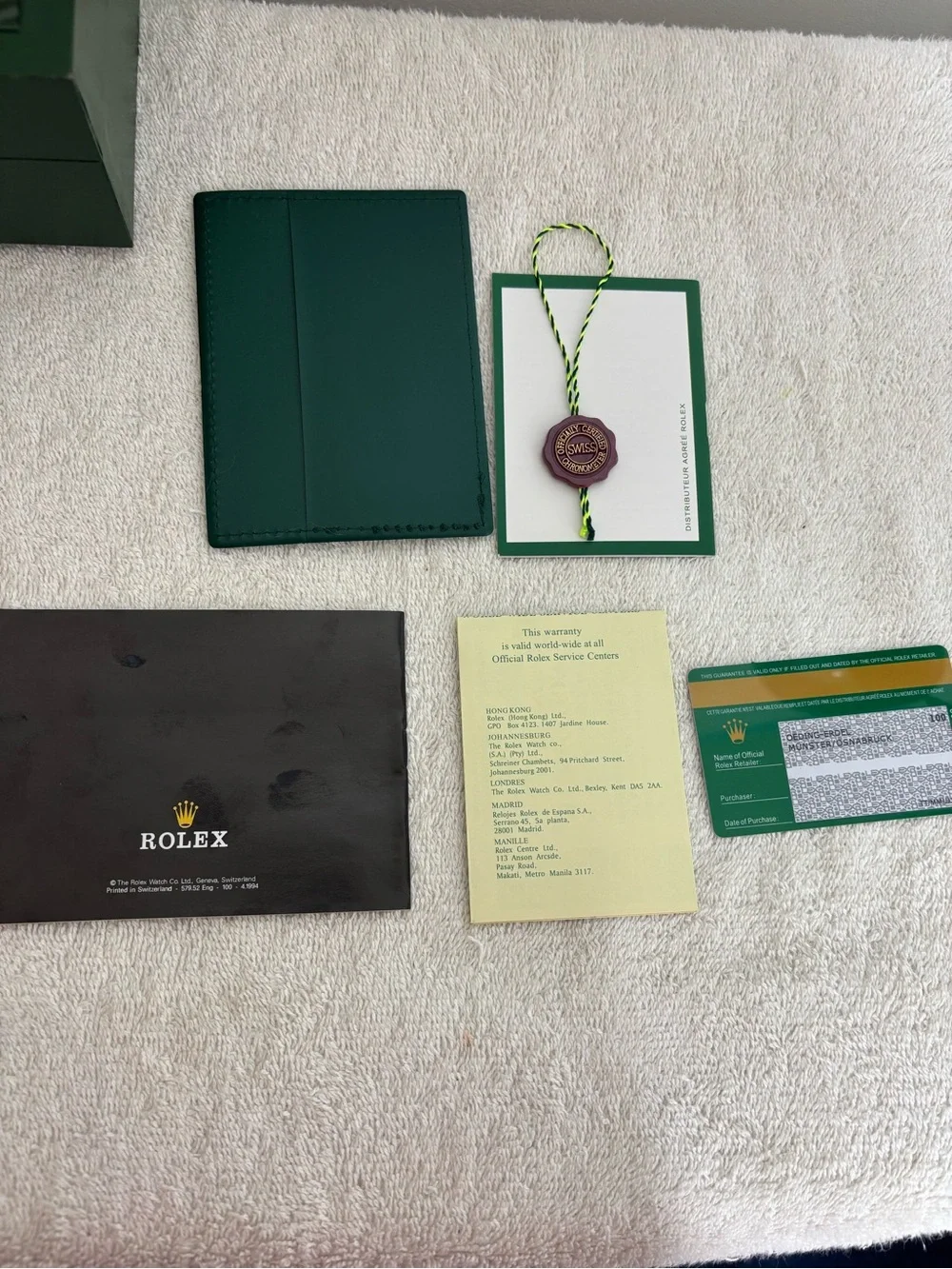 Rolex Dark Green Presentation Box with Gold Crown